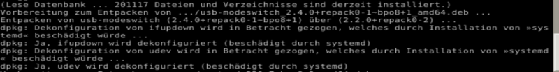 dpkg-Fehler systemd-Installation vor Kernel-panic