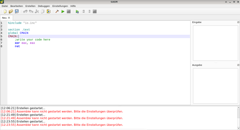 sasm_fehler