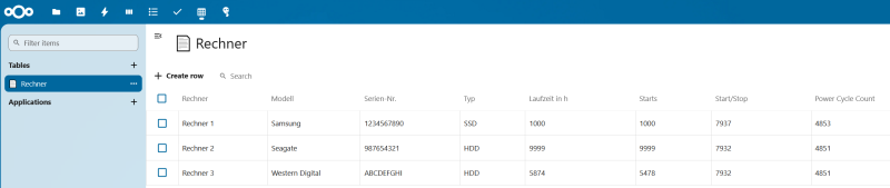 Nextcloud Tables